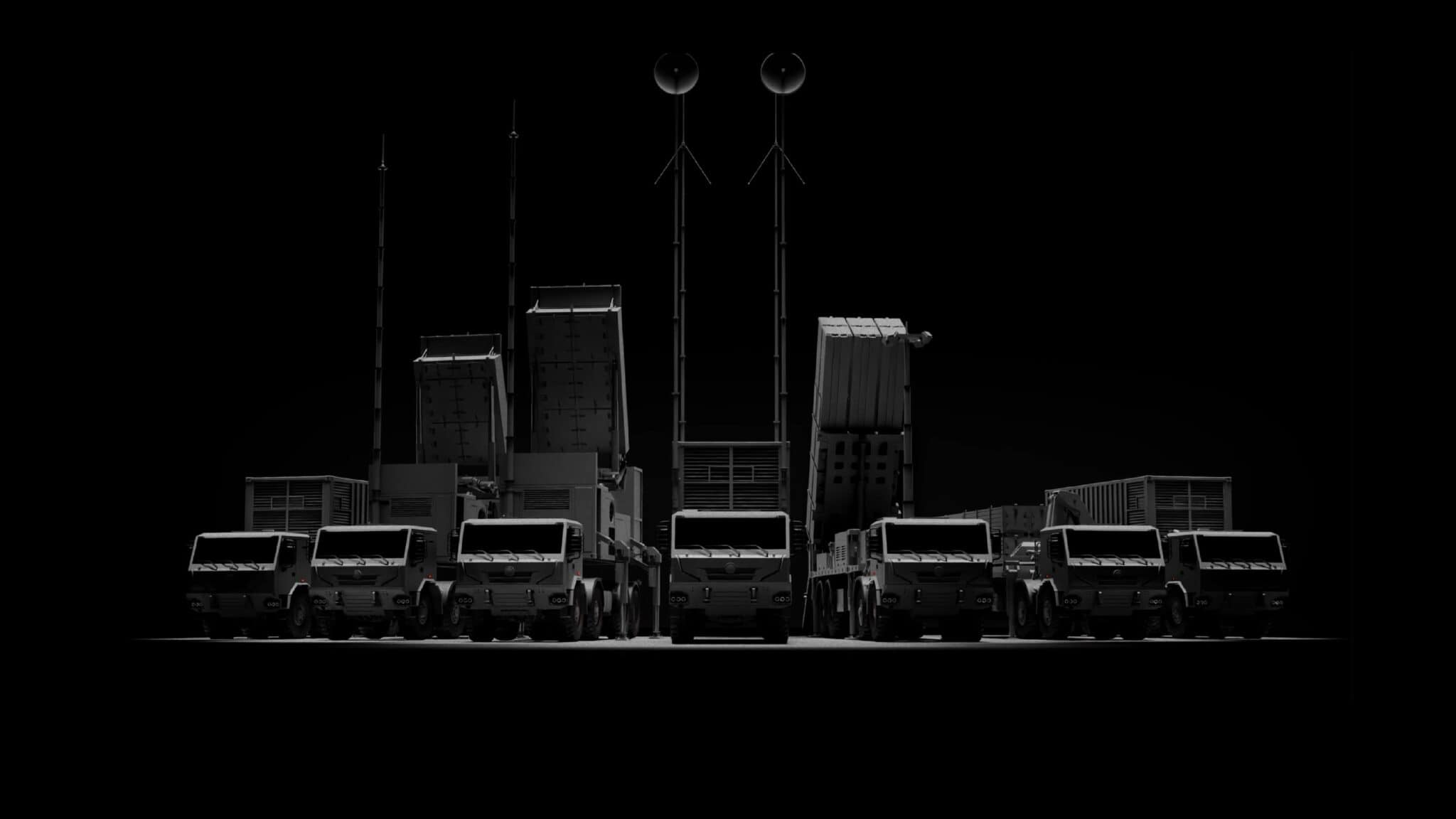 ROKETSAN CSG Trident katmanlı hava savunma sistemi render