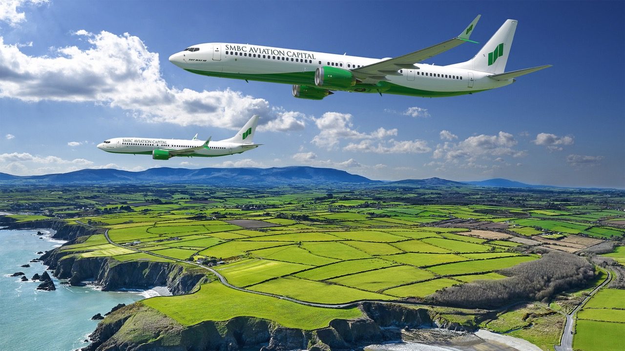 Boeing 737 MAX 10 uçakları SMBC Aviation Capital renklerinde uçuşta