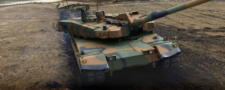 Güney Kore Hyundai Rotem K2 ana muharebe tankı arazide