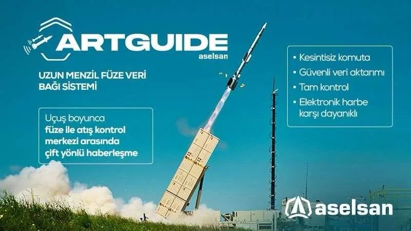 ASELSAN ARTGUIDE uzun menzil füze veri bağı sistemi tanıtım görseli