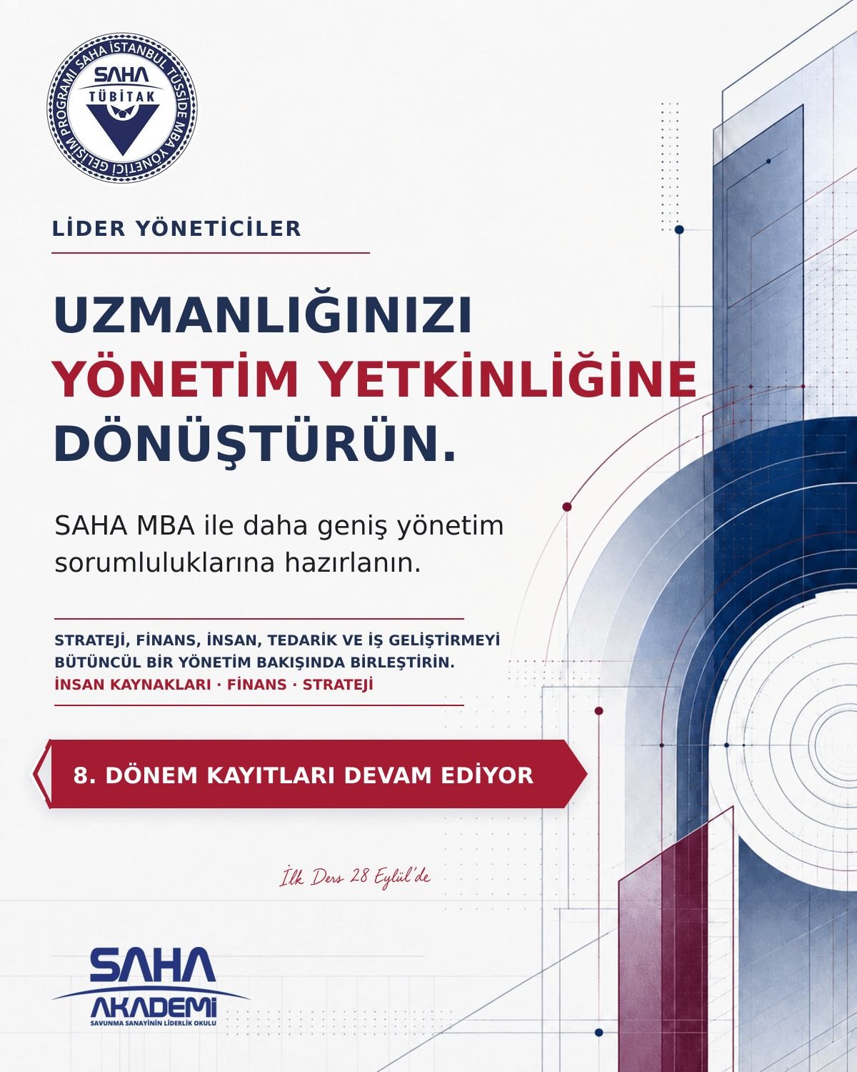 SAHA MBA Yönetici Geliştirme Programı 8. dönem kayıt duyurusu