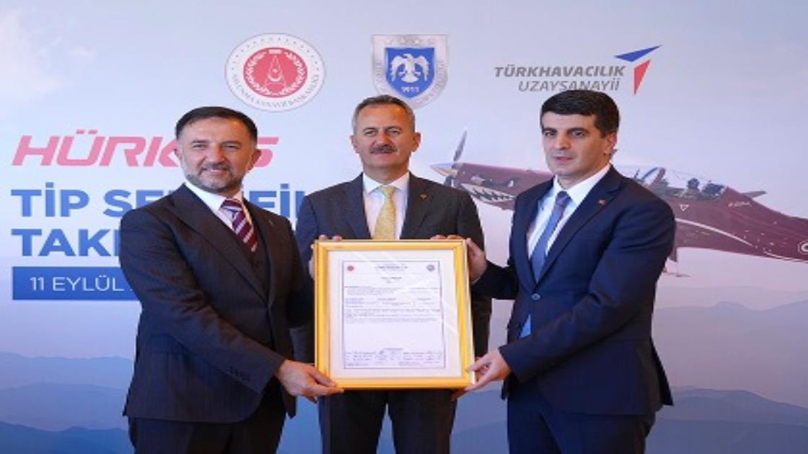 HÜRKUŞ-II Askerî Tip Sertifikası takdim töreni