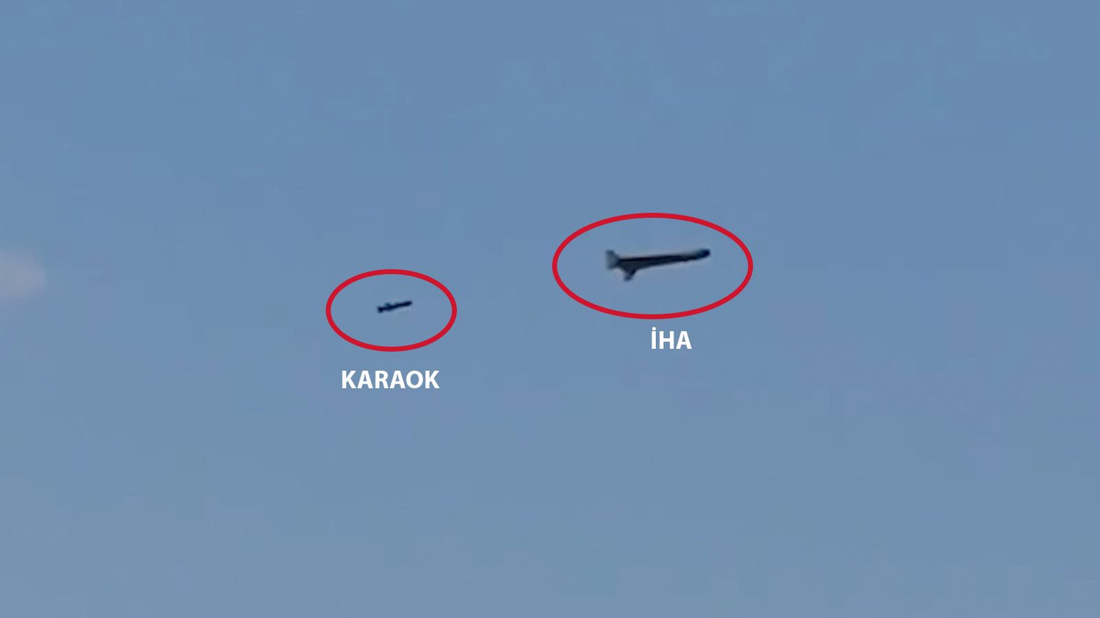 KARAOK füzesi ve hava hedefi İHA test anında