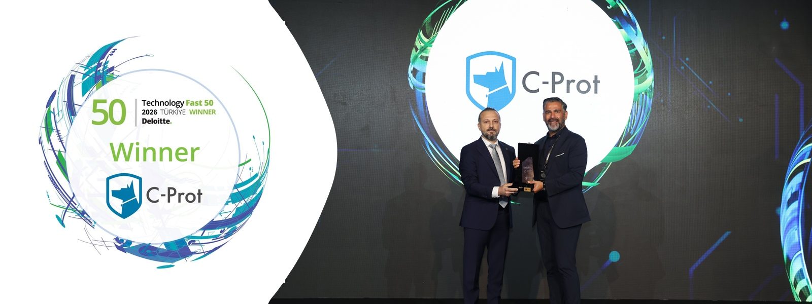 C-Prot yöneticileri Deloitte Technology Fast 50 ödülünü alırken