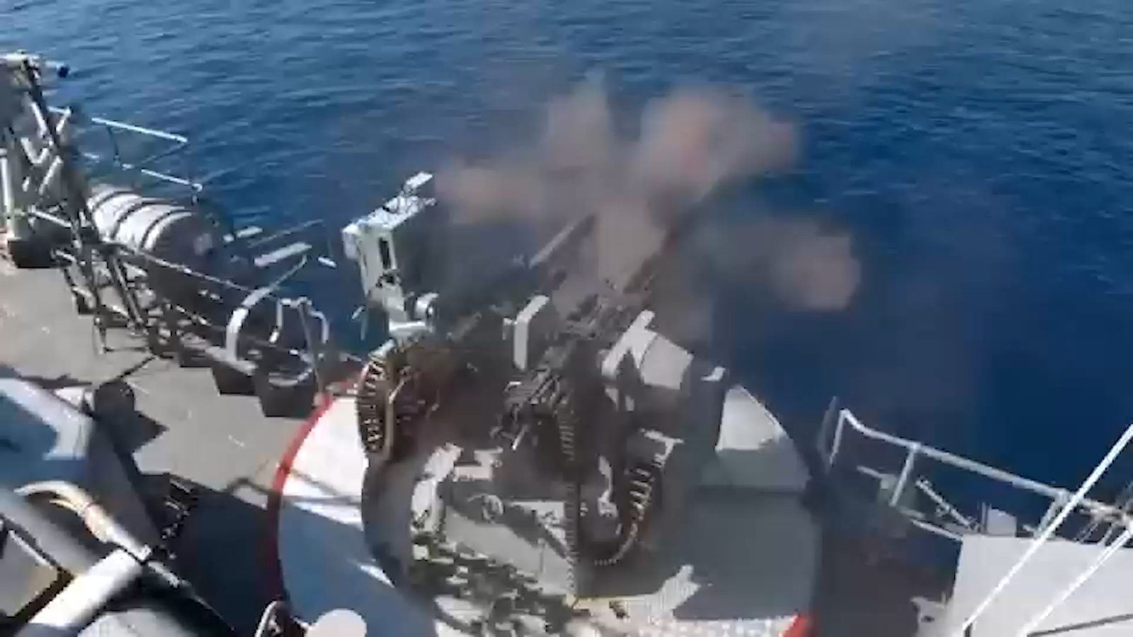 TOLGA silah sistemi gemiden atış yaparken