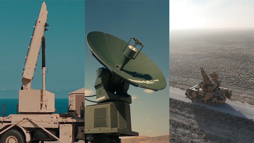 HİSAR-A füze fırlatıcısı, radar ve zırhlı platform bir arada